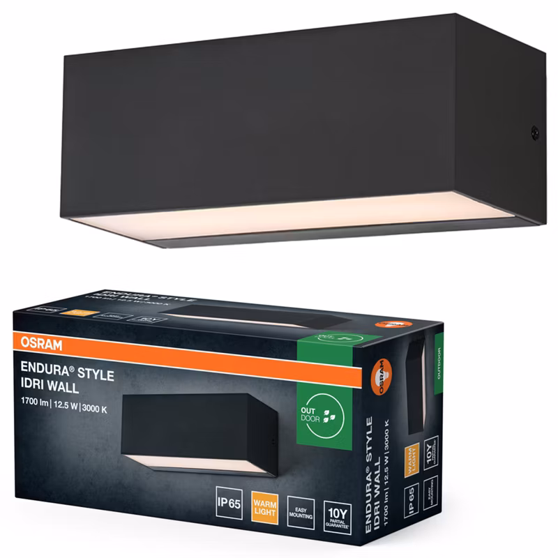 Kinkiet Ogrodowy Endura Osram Lampa LED 12.5W 700lm 3000K Szary IP65 1 szt.