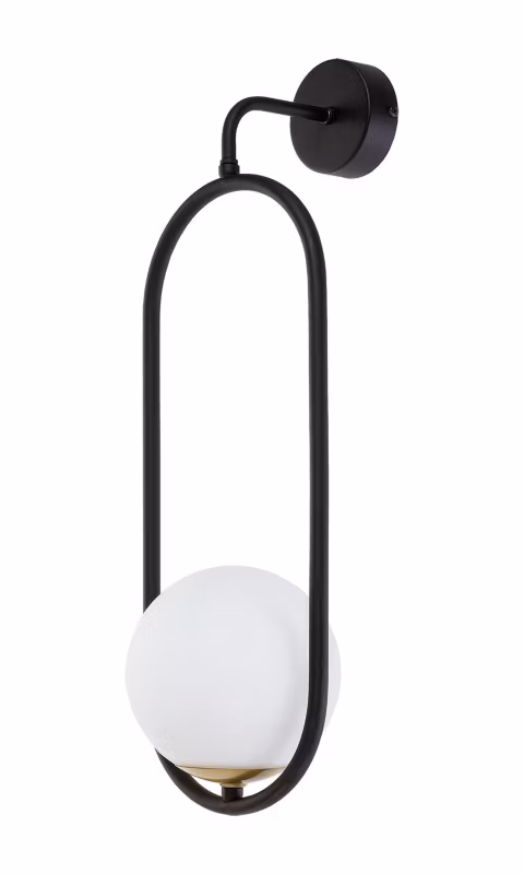 Kinkiet ścienny Jupiter IGON czarno-biały-złoty 1xE14x15W IP20 – 1 szt.
