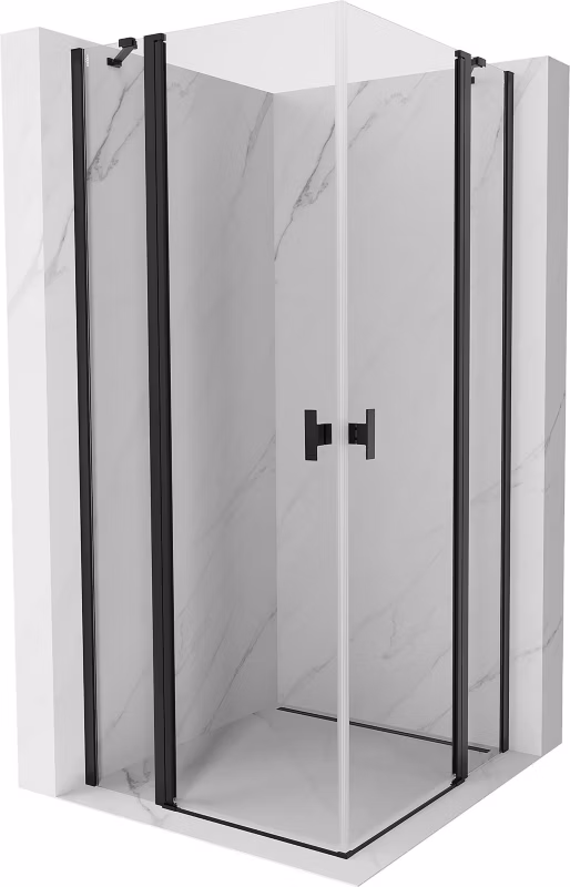 Kabina prysznicowa Mexen Mist duo czarna 120×120 cm 1 szt.