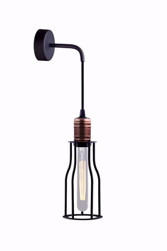 Kinkiet ścienny Nowodvorski Lighting Workshop czarny-miedź 1 x E27 x 60W IP20 wym: 48 x 9,5 x 19 cm – 1 szt.