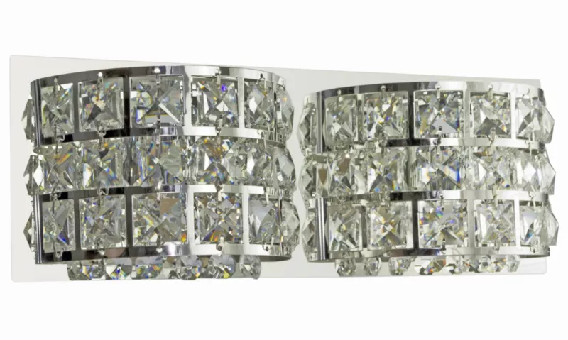 Kinkiet ścienny Candellux Saturn chromowany przezroczysty 2 x G9 x 40W IP20 wym: 12 x 30 x 10 cm – 1 szt.