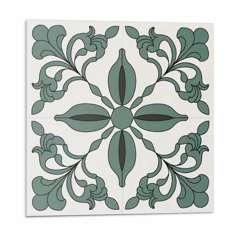 Kafelki samoprzylepne Wallfluent 30×30 cm Wytworny design roślinny 9 szt.