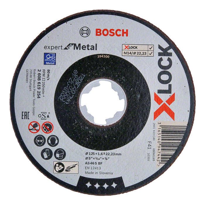 Tarcza do cięcia metalu Bosch 125×1,6×22,23 X-LOCK