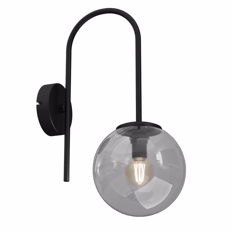 Kinkiet ścienny Luminex Cambridge czarny mat-szary 1 x E14 x 15W IP20 wym: 34 x 16 x 26 cm – 1 szt.