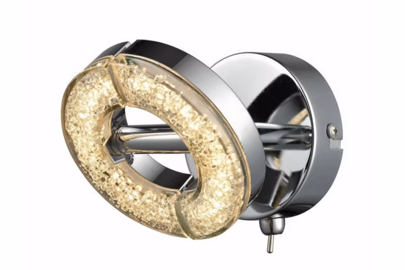 Kinkiet ścienny Reality Semic nikiel LED 6W 3000K 2x240lm IP20 wym: 10 x 10 x 10 cm – 1 szt.