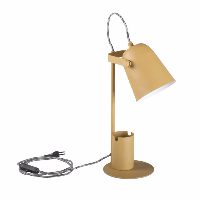 Lampa biurkowa Kanlux Raibo żółta 1 x E27 x 5W IP20 wym: 38 x 15 x 15 cm metal – 1 szt.