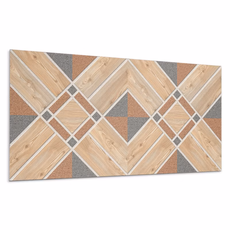 Kafelki samoprzylepne Wallfluent 60×30 cm Motyw geometryczny inspirowany drewnem 6 szt.