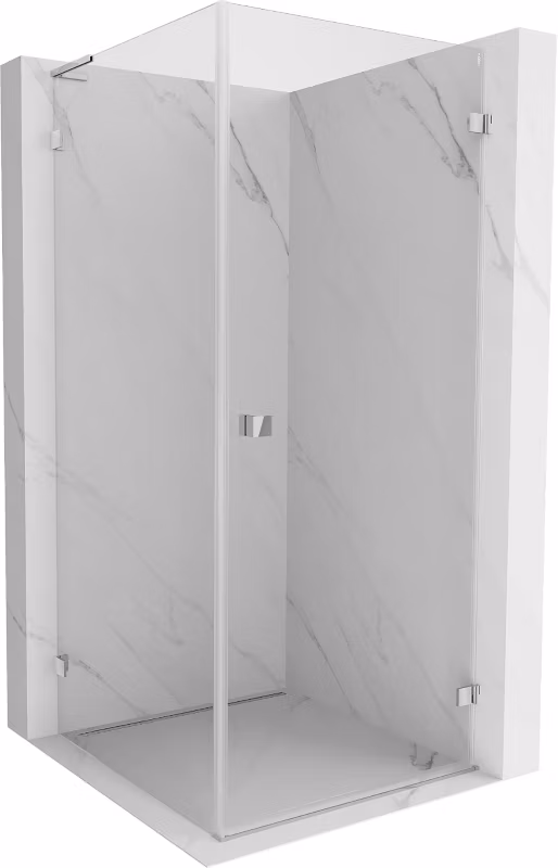 Kabina prysznicowa uchylna Mexen Lunar-B L chrom transparent 80×80 cm 1 szt.