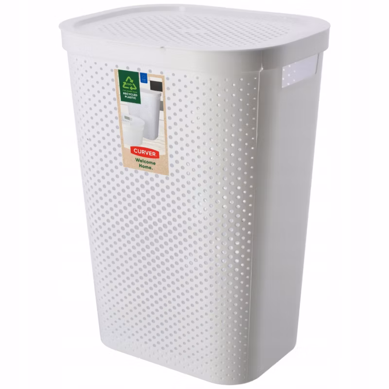 Kosz z pokrywą Curver Infinity 60L biały
