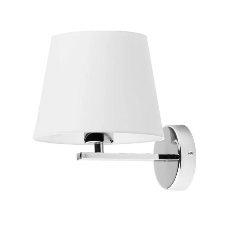 Kinkiet Volta Light Factory Simple Chrom/Biały Abażur 1xE27 1szt.