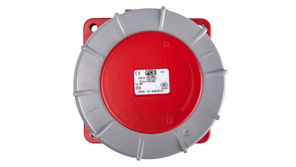Gniazdo tablicowe 125A 5P 400V /120×120/ czerwone IP67 POWER TWIST 345-6