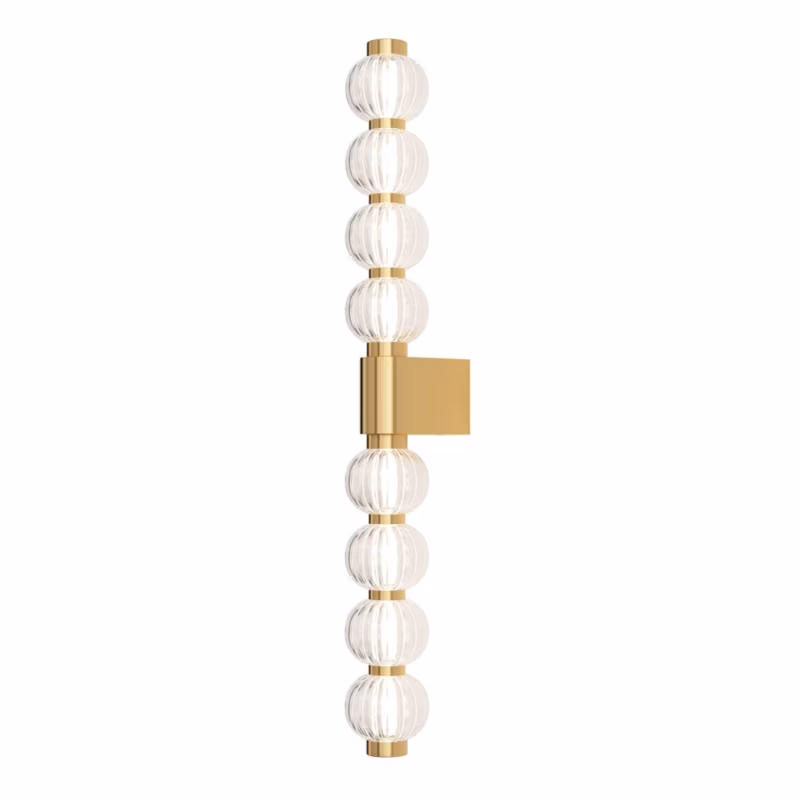 Kinkiet ścienny Maytoni Amulet mosiężno-złoty LED 19W 3000K 800lm IP20 wym: 76 x 9 x 13,5 cm – 1 szt.