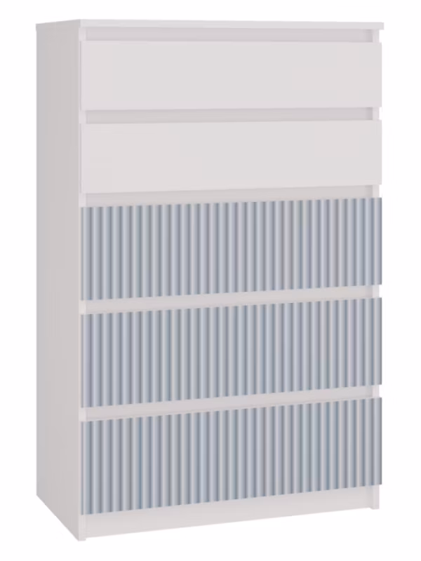 Komoda Topeshop Malwa M5 Arteso Biały / Niebieski 40x70x109,5 cm 1 szt.