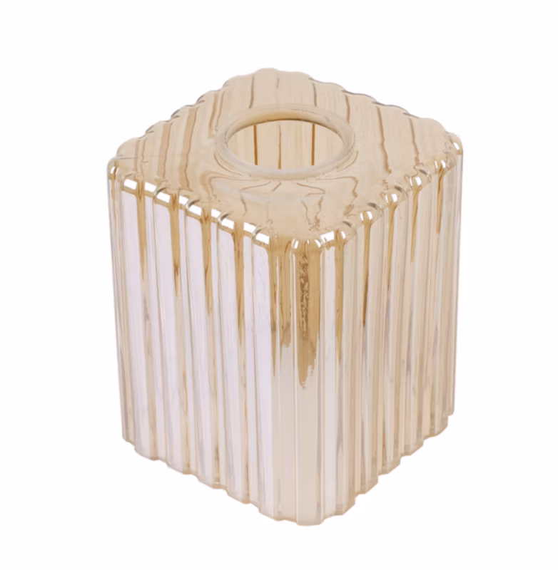 Klosz do lampy wiszącej Light Home LH Riffle E27 miodowy szklany 10x12cm 1szt.
