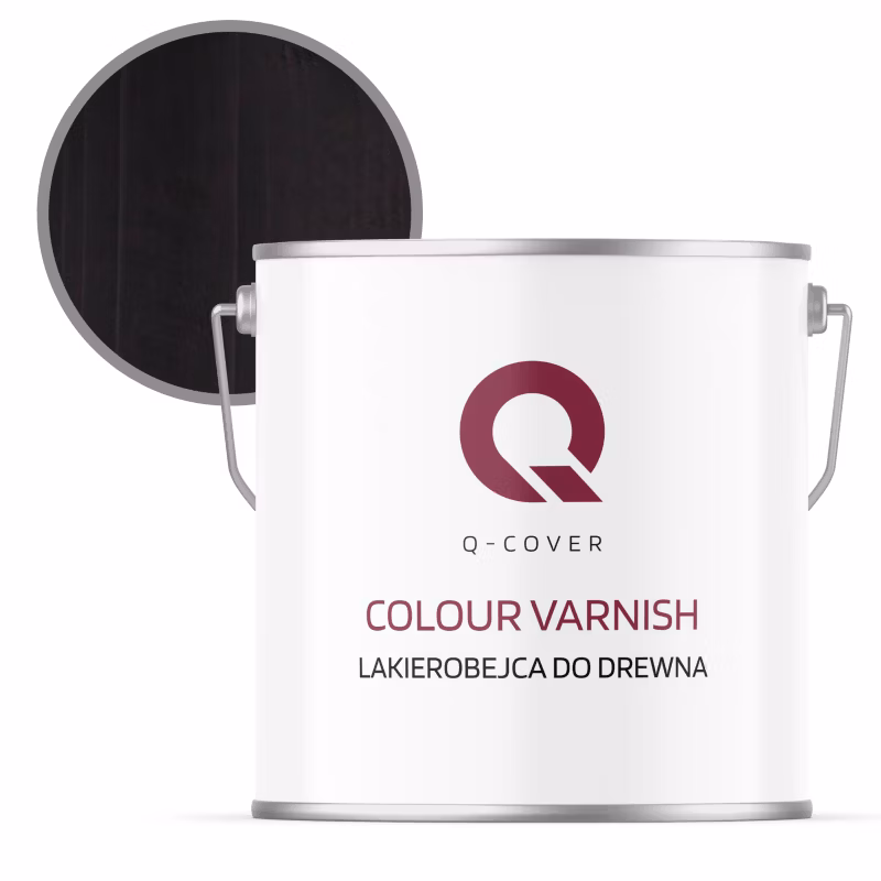 Lakierobejca do Drewna 3w1 Q-Cover Czarny Satyna 5L