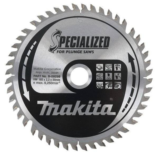 Makita tarcza tnąca do drewna 165×20 48 zębów B-09298