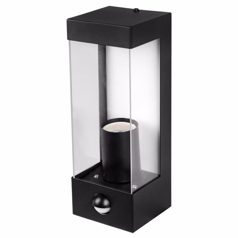 Kinkiet ścienny E27 LED XUDO IP44 z czujnikiem ruchu PIR elewacyjny zewnętrzny czarny 1 szt.