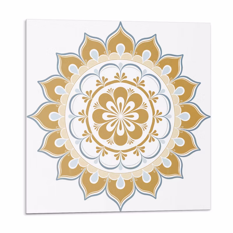 Kafelki samoprzylepne Wallfluent 30×30 cm Mandala z motywem kwiatowym i geometrycznym 9 szt.