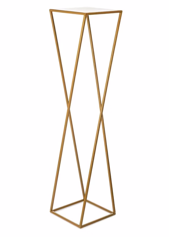 Kwietnik Stojący HowHomely Metalowy Złoty 24×100 cm