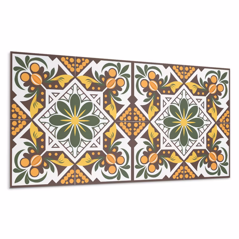 Kafelki samoprzylepne Wallfluent 60×30 cm Kwiatowy wzór roślinny 6 szt.