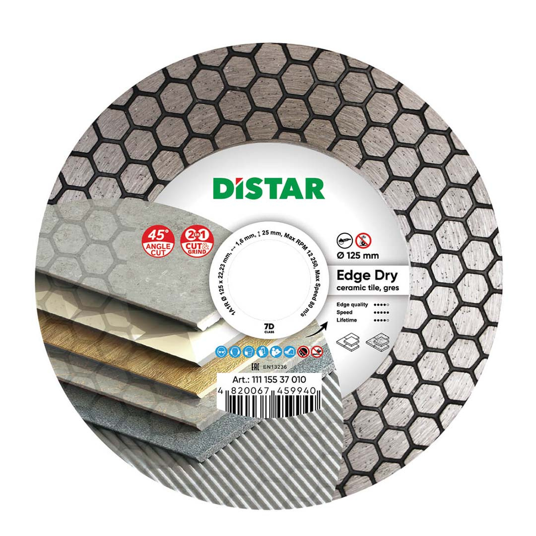 Tarcza diamentowa Distar 1A1R 125 x 22,23 x 1,6 mm (11115537010)