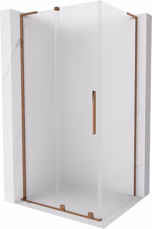 Kabina prysznicowa Mexen Velar L rozsuwana 100 x 80 cm szron różowe złoto 1 szt.