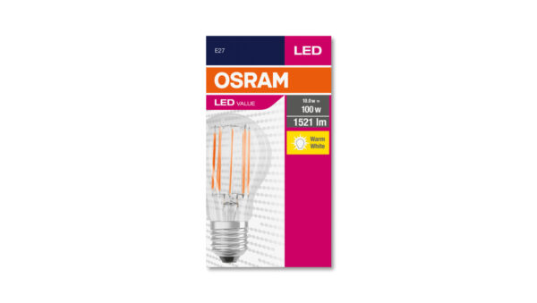 Żarówka LED VALUE CLASSIC A 100 E27 11W 1521lm 2700K 827 FIL non-dim 4058075438514