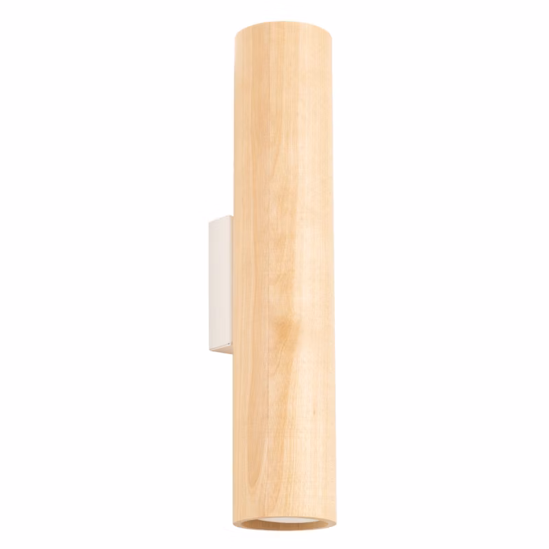 Kinkiet ścienny drewniany Sollux Lighting LINO brązowo-biały 2xGU10x10W IP20 – 1 szt.