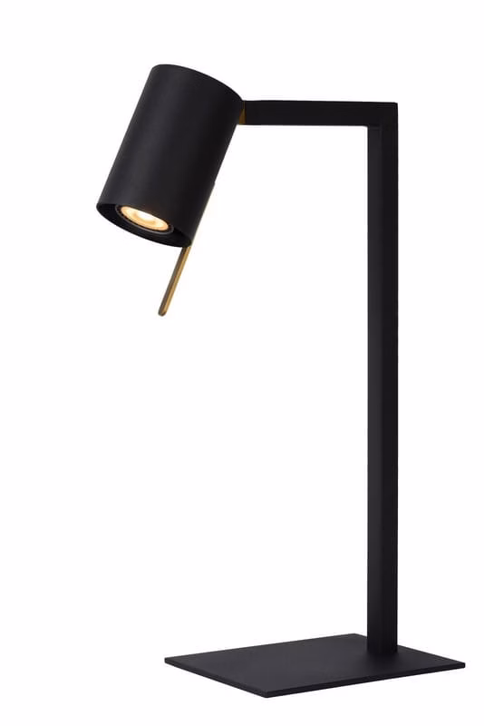 Lampa biurkowa Lucide Lesley czarna 1 x GU10 x 35W IP20 wym: 48.5 x 28 x 18 cm metal – 1 szt.