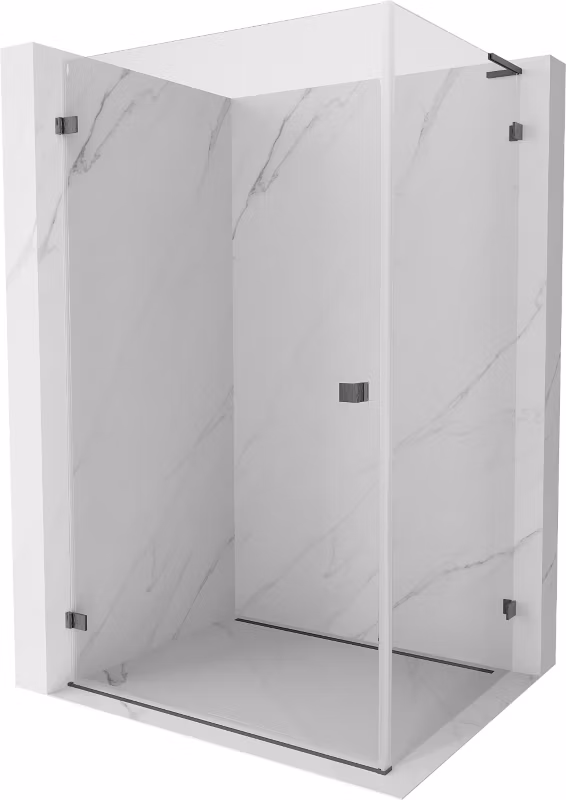 Kabina prysznicowa uchylna Mexen Lunar-B L gun gray 90×80 cm 1 szt.