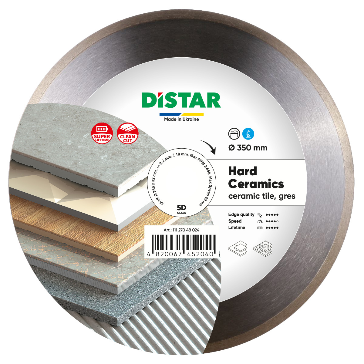Tarcza do cięcia płytek ceramicznych 350, 11127048024 Distar