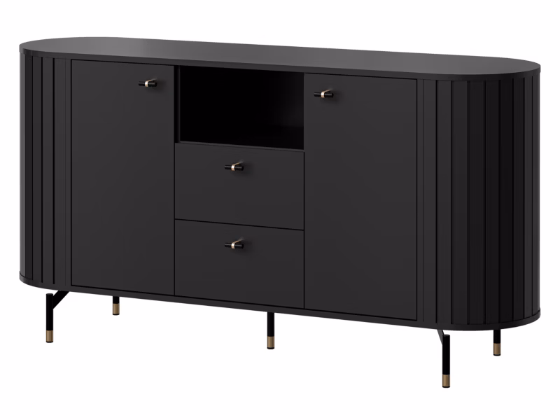 Komoda MIRJAN 24 Zante 150 2D2S 02 czarny 1 szt.