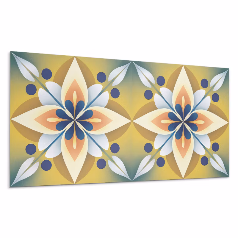 Kafelki samoprzylepne Wallfluent 40×20 cm Mandala z kwiatowymi detalami 10 szt.