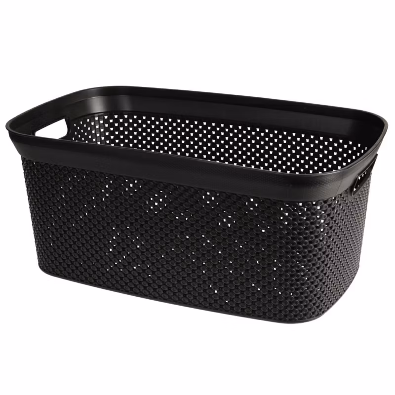 Kosz łazienkowy na pranie Storage Solutions czarny pojemny 35 L 1 szt.