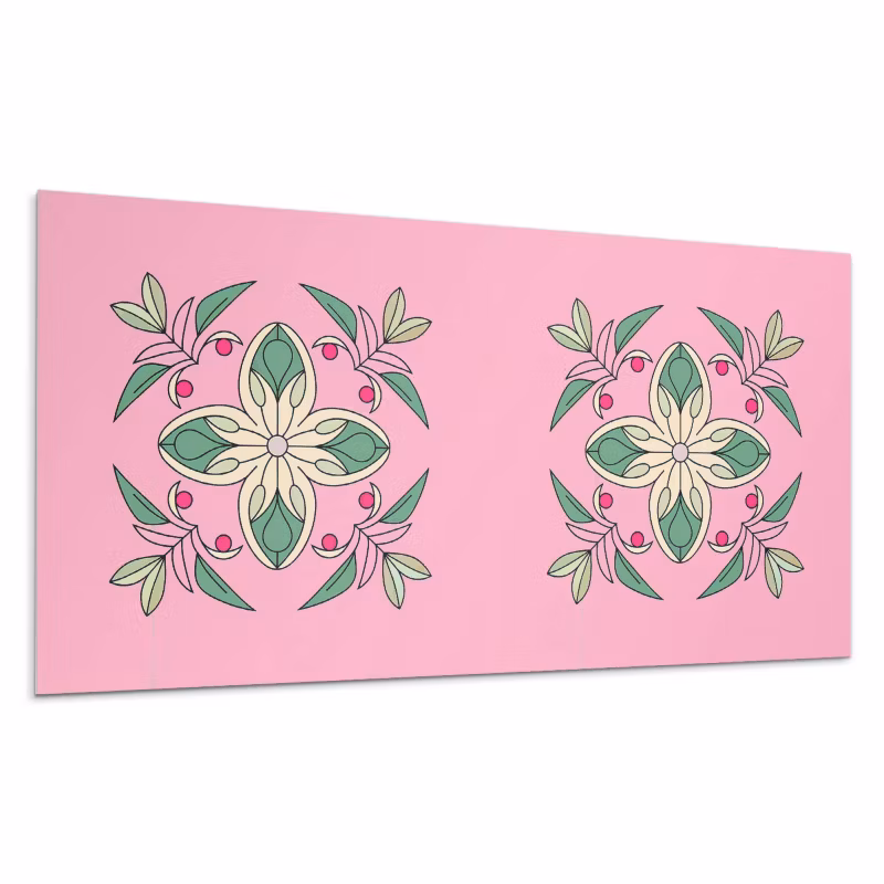 Kafelki samoprzylepne Wallfluent 60×30 cm Roślinny wzór z delikatnymi liśćmi 6 szt.