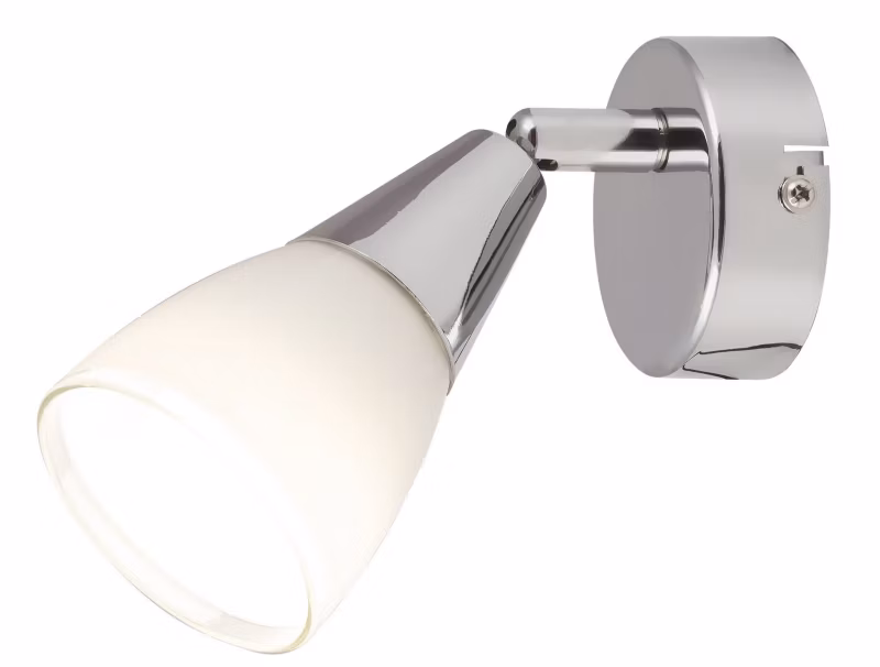 Kinkiet ścienny Rabalux Nicolette chromowany biały styl nowoczesny 1 x E14 x 40W IP20 wym: 14 x 7 x 15 cm – 1 szt.