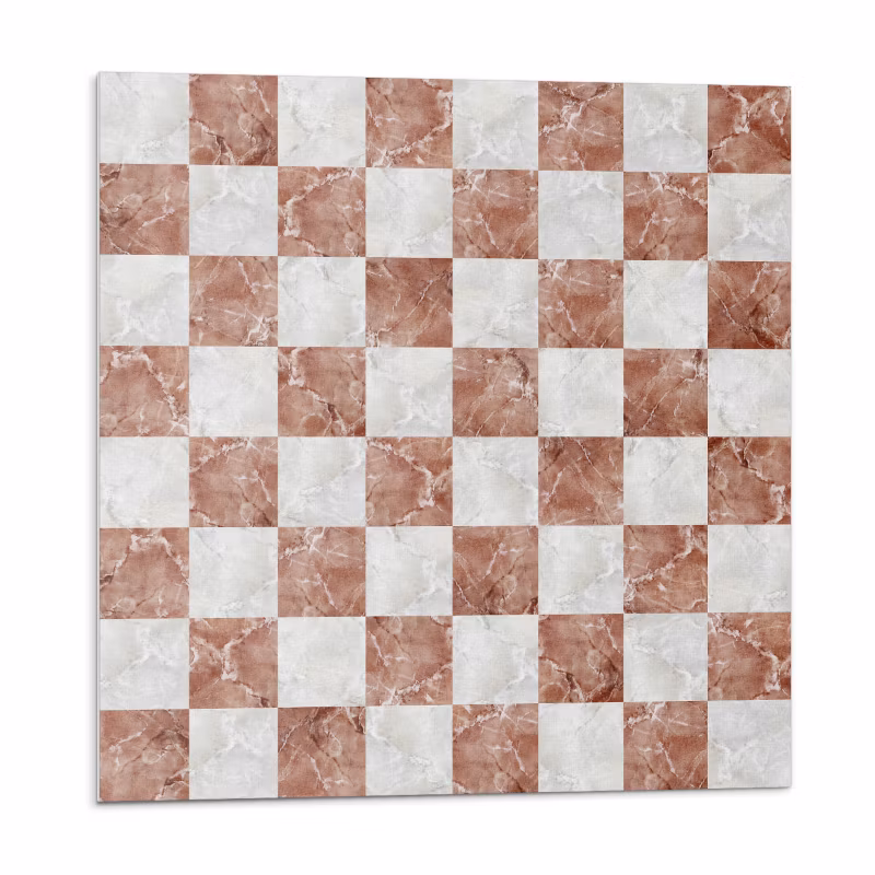 Kafelki samoprzylepne Wallfluent 20×20 cm Elegancka szachownica w marmurowym wydaniu 20 szt.