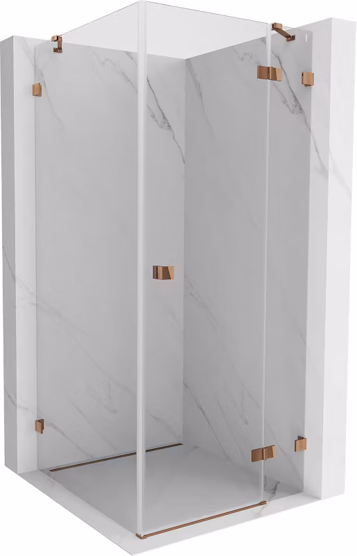 Kabina prysznicowa Mexen Lunar różowe złoto 90×90 cm 834-090-090-60-00-P 1 szt.
