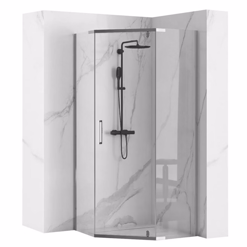 Kabina Rea Axin Chrom 90X90 Prysznicowa 90X90X195Cm 1 Szt