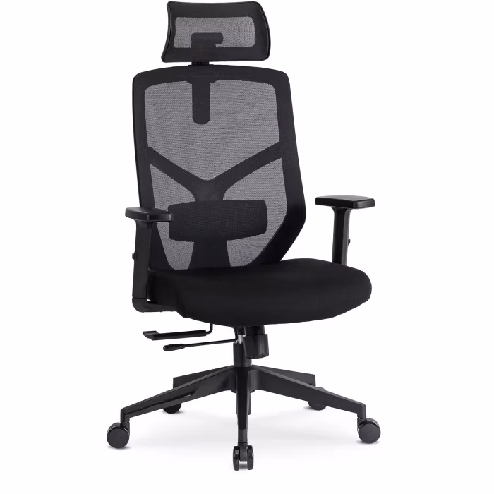 Krzesło Mebel Elite BENTO Obrotowe Fotel Ergonomiczny Obrotowy Czarny 1 szt