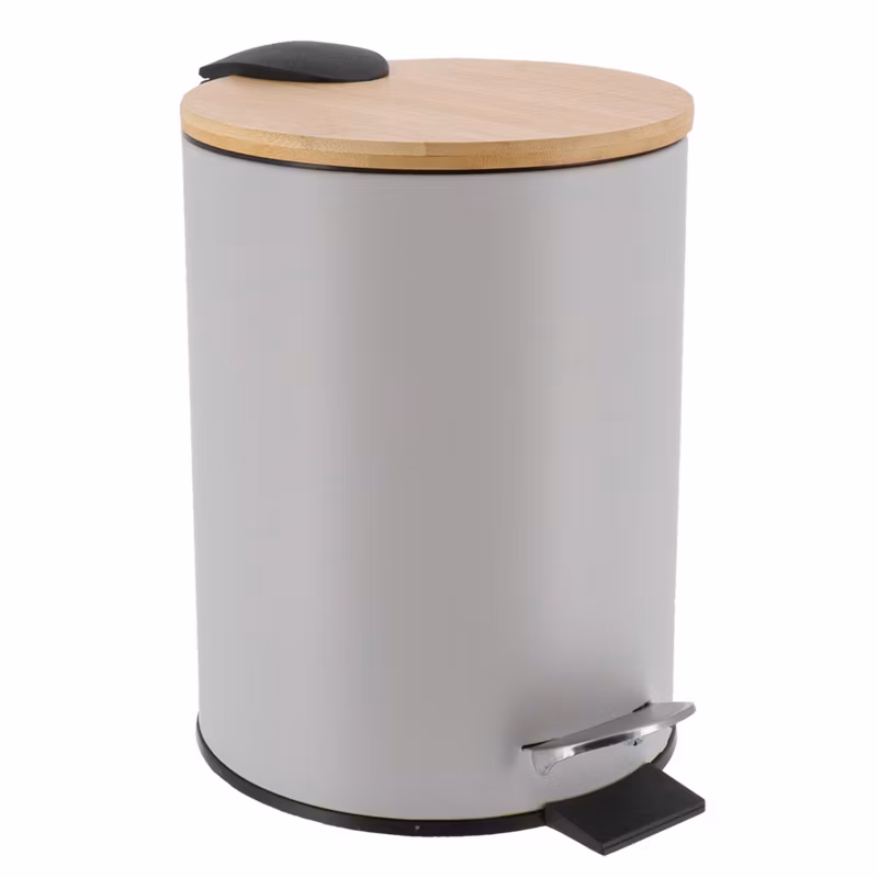 Kosz na śmieci łazienkowy Timeless TENDANCE szary metalowy 2,5L 1 szt.