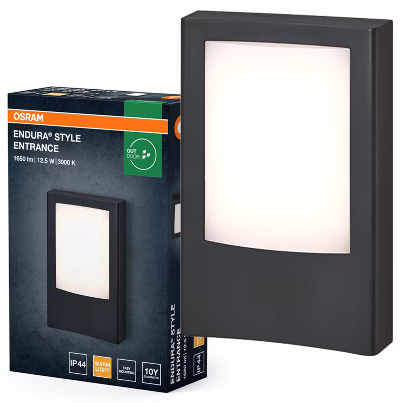 Kinkiet Ogrodowy Endura Osram Lampa LED 12.5W 900lm 3000K Szary IP44 1 szt.