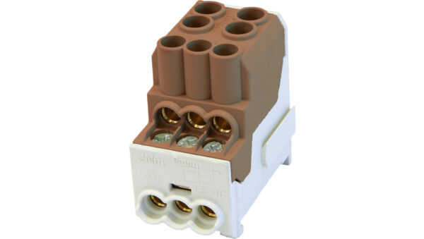 Blok rozdzielczy – dystrybucyjny Al/Cu SDB 100 (80010) SIMBLOCK brązowy 81601015