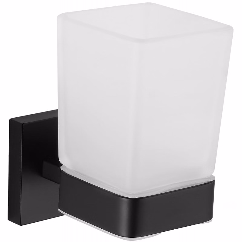 Kubek na szczoteczki ścienny Mexen Vox czarny 7×10,5 cm 1 szt.
