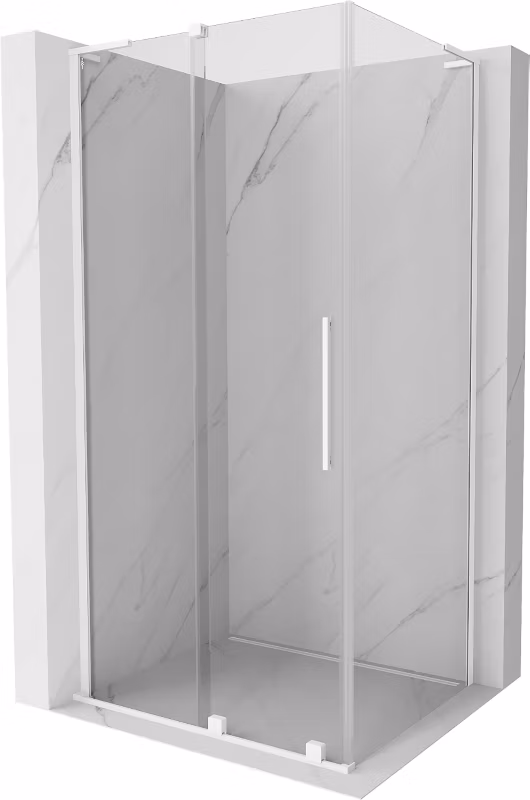 Kabina prysznicowa Mexen Velar L rozsuwana 100 x 90 cm transparent biała 1 szt.