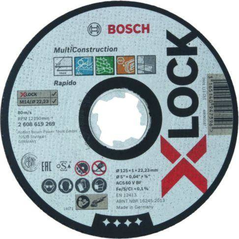 Tarcza tnąca Bosch X-LOCK 125×22.23mm – multiconstruction