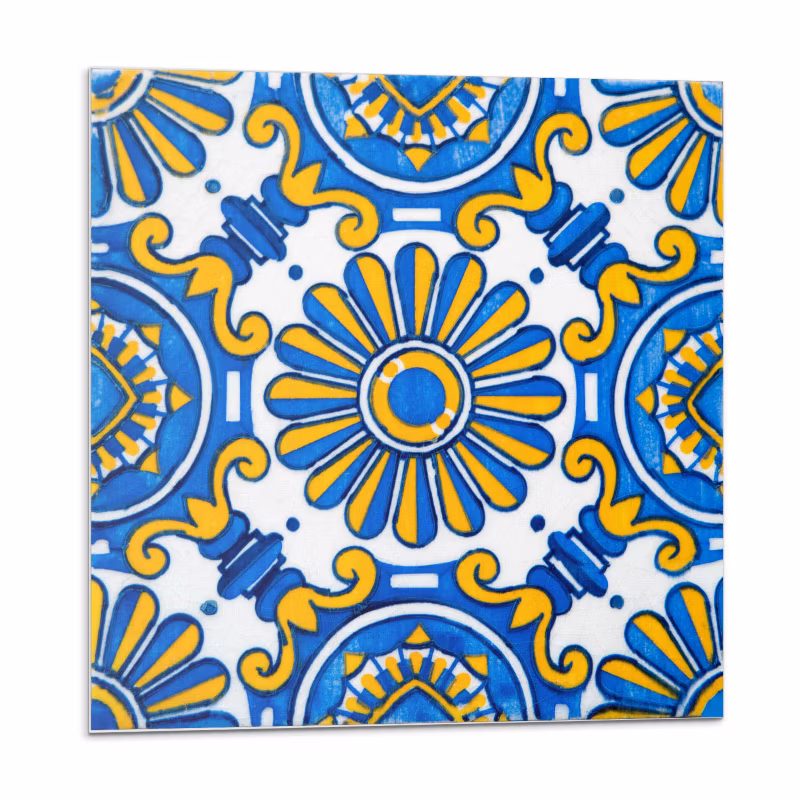Kafelki samoprzylepne Wallfluent 20×20 cm Wzór kwiatów na ceramice 20 szt.