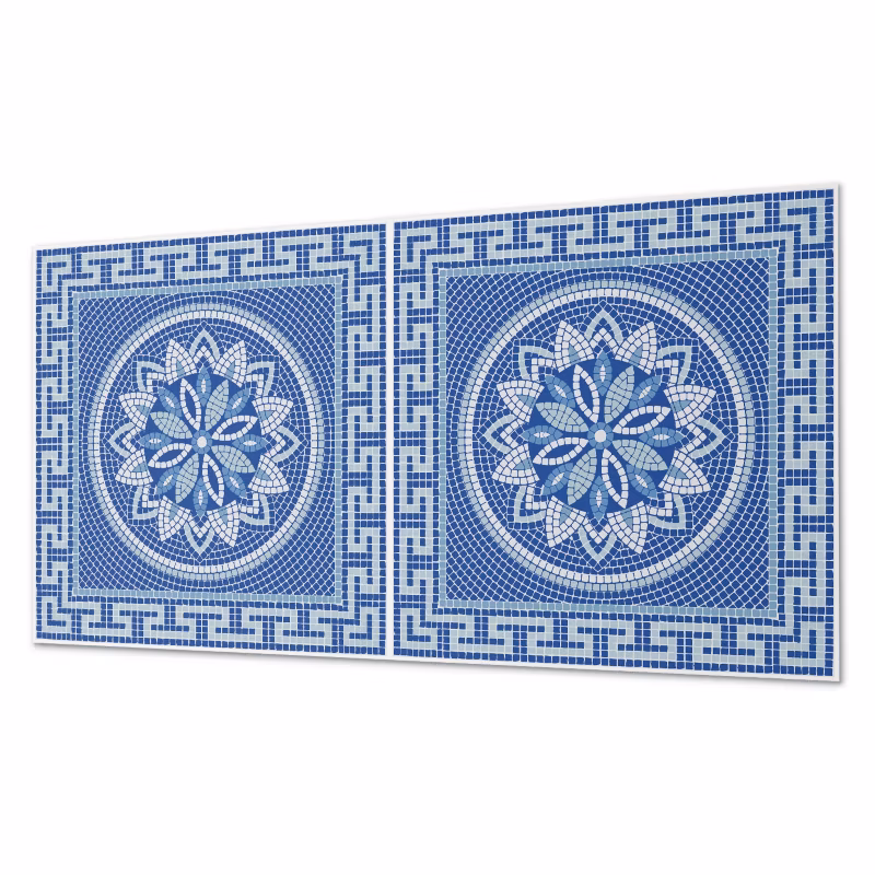 Komplet Kafelków PCV ArtPrintCave 40×20 cm Mosaic floral pattern design 10 szt.