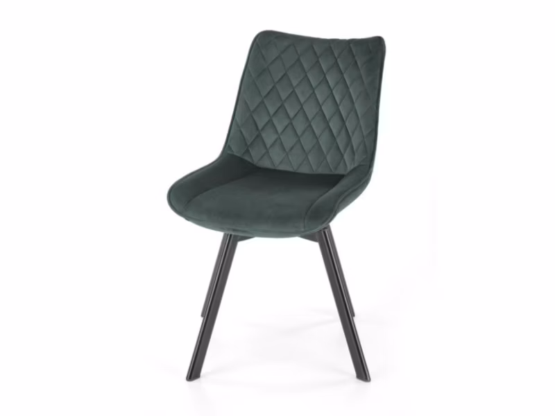 Krzesło Halmar tapicerowane K520 VELVET zielone obracane 1 szt