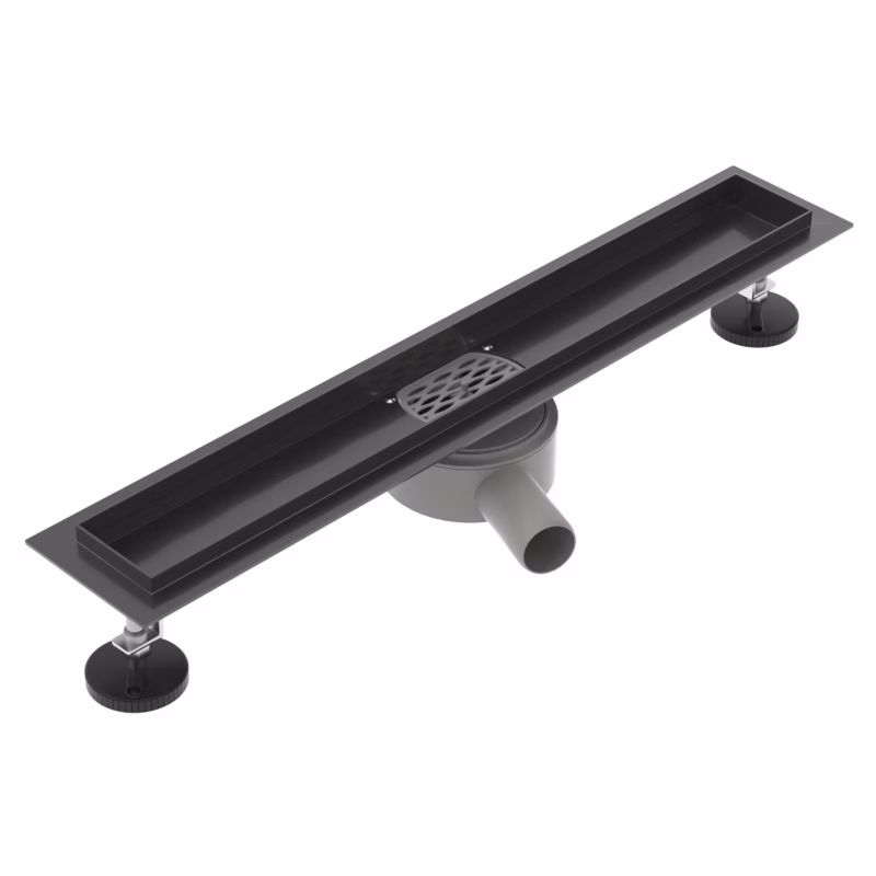 Korpus odpływu liniowego SEVANTE obrotowy 80 cm czarny FLAT 1 szt.